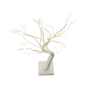 Luminária Árvore Galhos Luzes Amarelas 37cm - Plástico