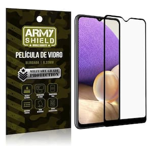 Película de vidro samsung a32 5g cobre toda tela - army