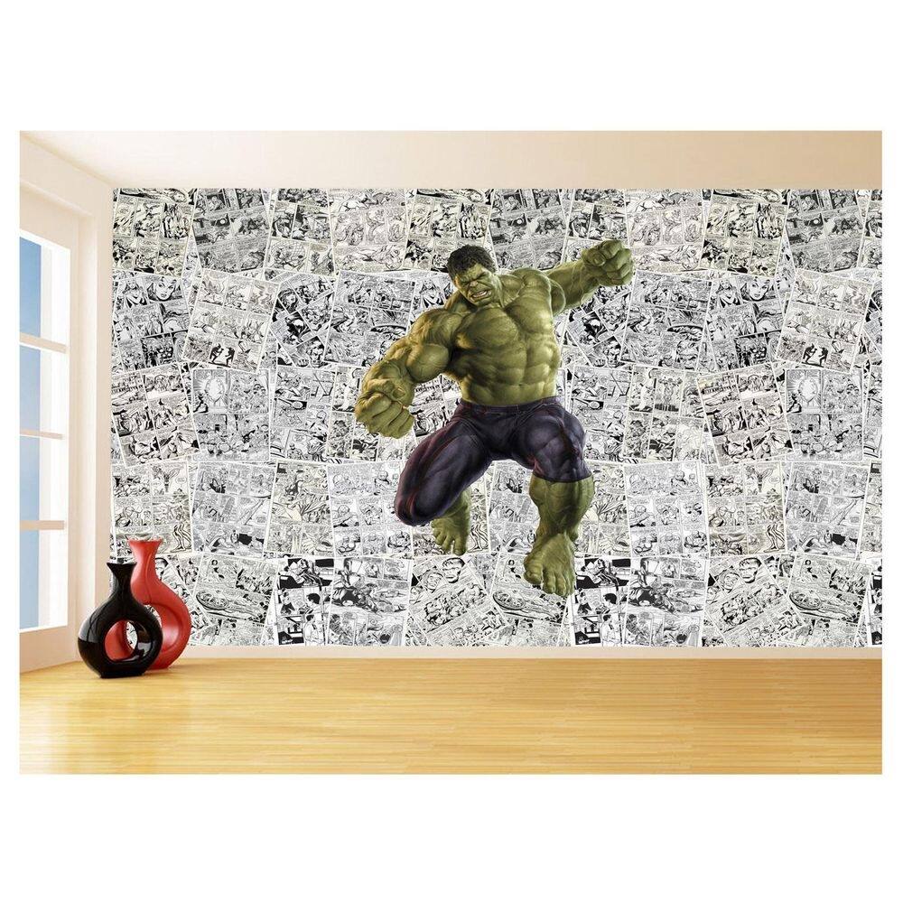 Papel De Parede 3D Heróis Página Quadrinhos Hq 3,5M Nhma143