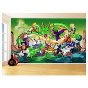 Papel De Parede Dragon Ball Goku Vegeta Anime 3,5M Dbz284