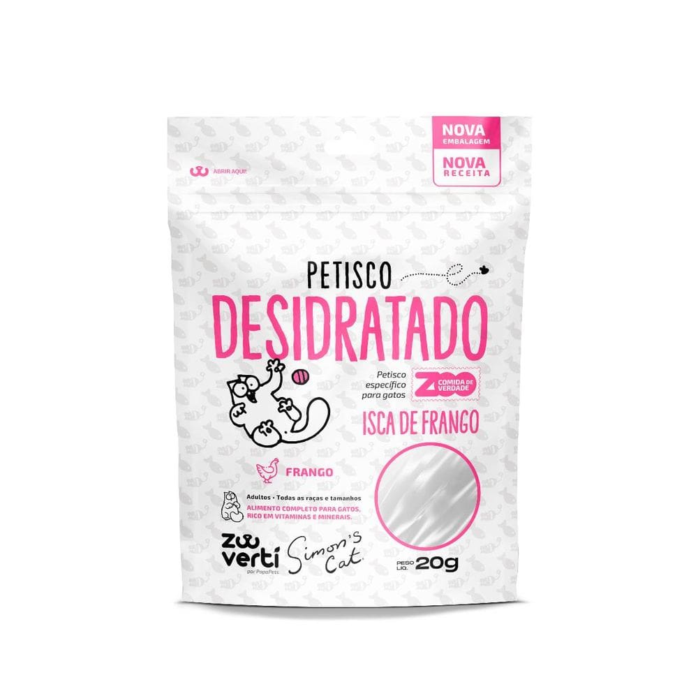 Snack Papapets Cat Simons Isca de Frango 20g
