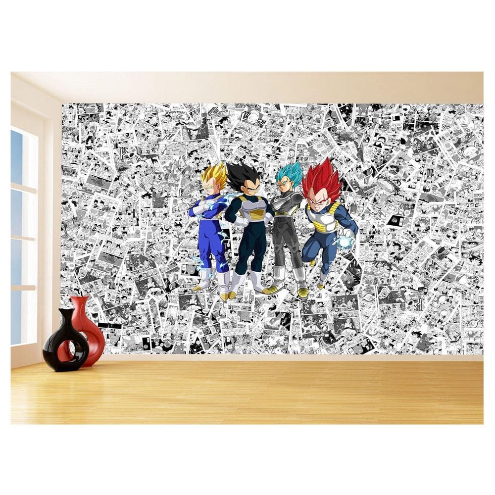 Papel De Parede Dragon Ball Goku Vegeta Anime 3,5M Dbz138