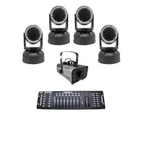 Kit 4 Mini Moving Beam+Máquina De Fumaça1200W+Mesadmx512