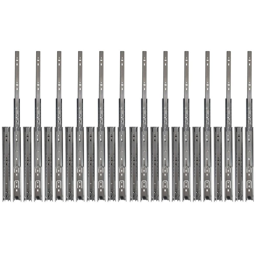 Kit 24 corrediças telescópica 35cm 25kg para gaveta 12 pares