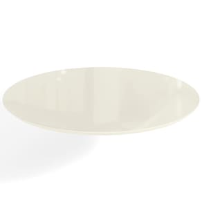 Tampo Redondo Mesa de Jantar Com Vidro 105cm Off Withe