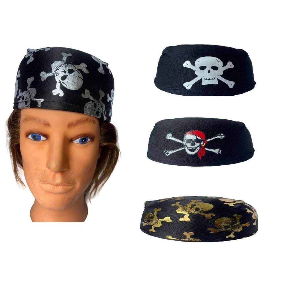 Chapéu de pirata adulto coquinho bandana estampado