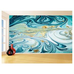 Papel De Parede 3D Estilo Marmore Tintas Cores 3,5M Mbr102