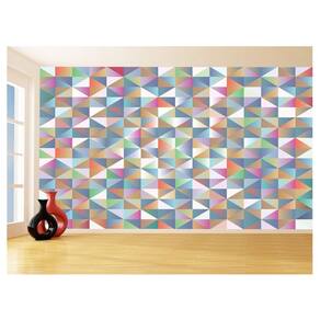 Papel De Parede Geométrico Triângulos Abstrato 3,5M Gmt79