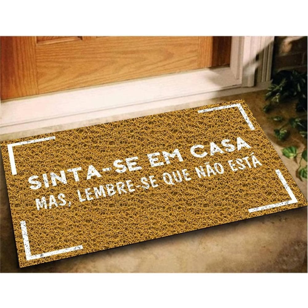 Tapete capacho sinta em casa 60x40 decorativo entrada lar