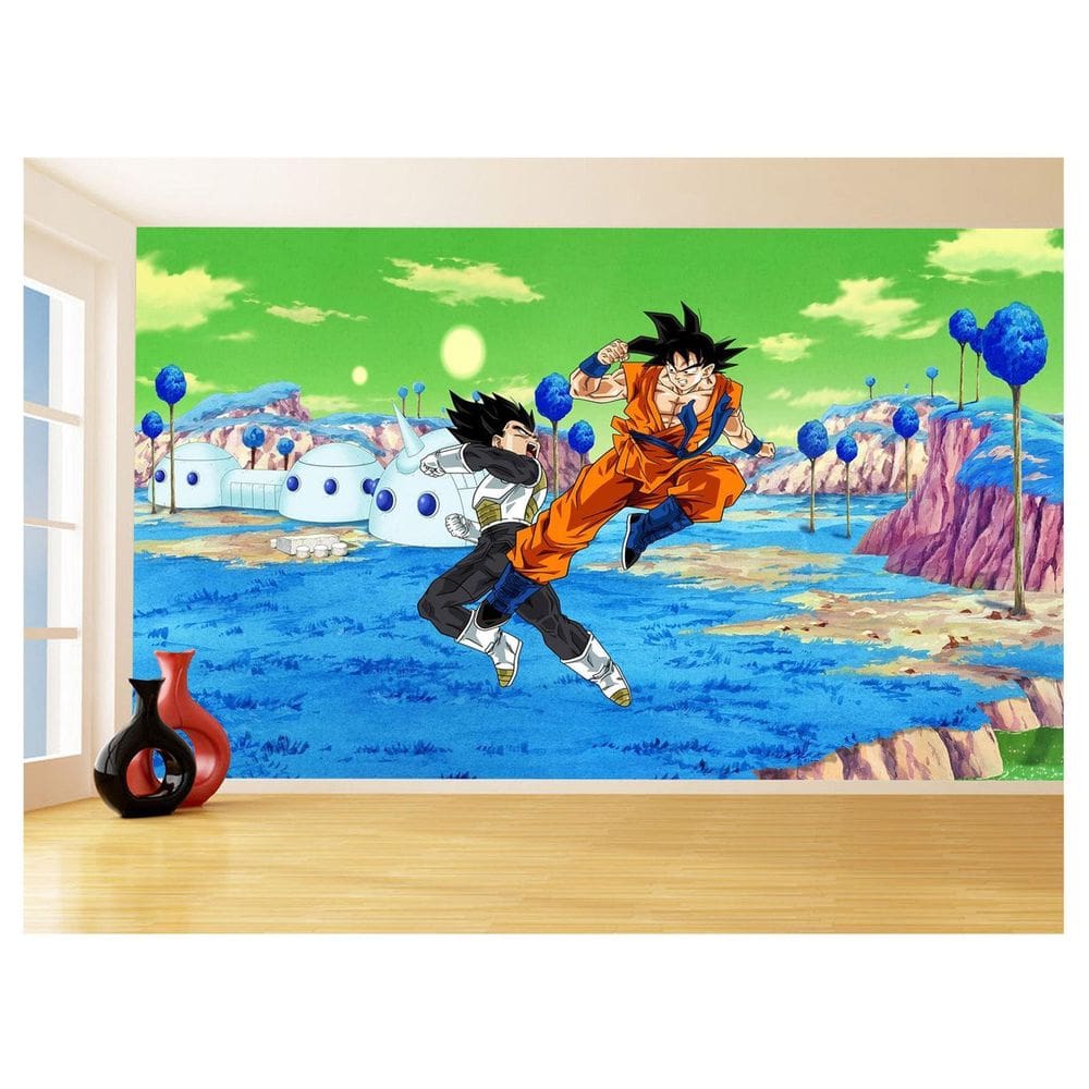 Papel De Parede Dragon Ball Goku Vegeta Anime 3,5M Dbz420