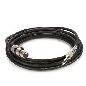 Cabo de microfone xlr para p10 mono - preto - 30 metros