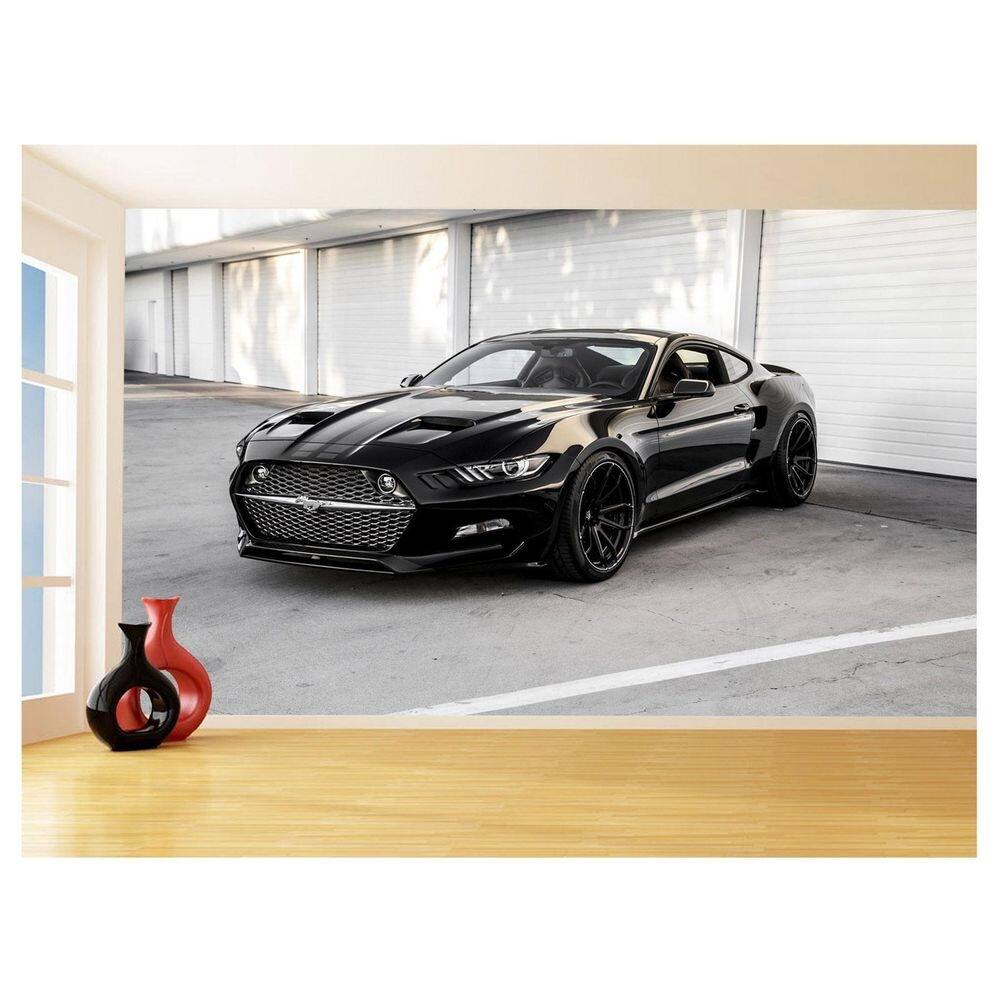 Papel De Parede 3D Carro Ford Mustang Muscle Car 3,5M Car89