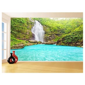 Papel De Parede 3D Paisagem Cachoeira Florestas 3,5M Nch223