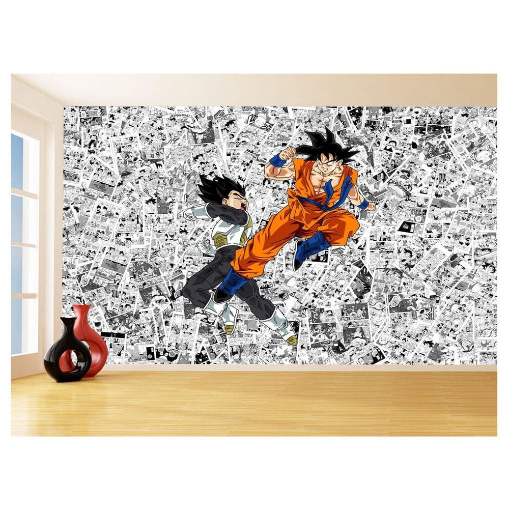 Papel De Parede Dragon Ball Goku Vegeta Anime 3,5M Dbz560