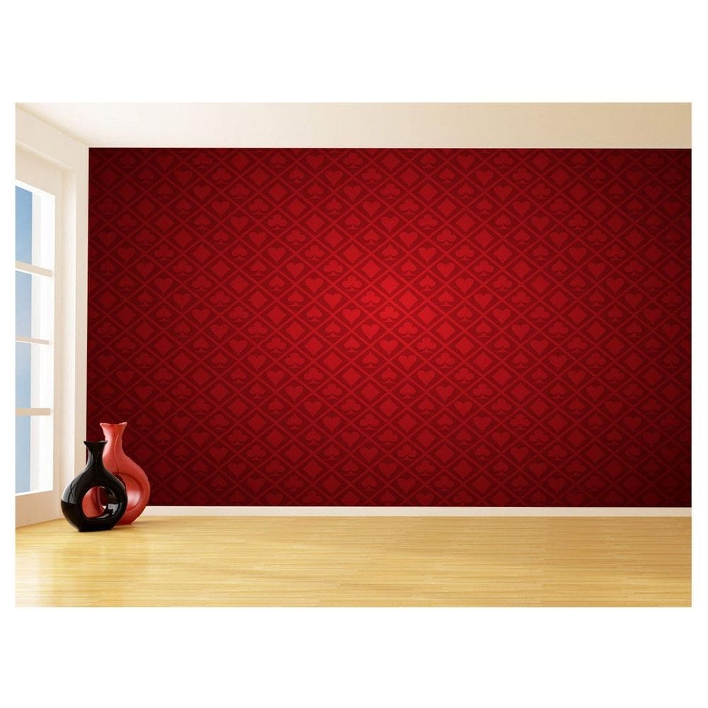 Papel De Parede 3D Textura Naipes Cartas Baralho 3,5M Txt53
