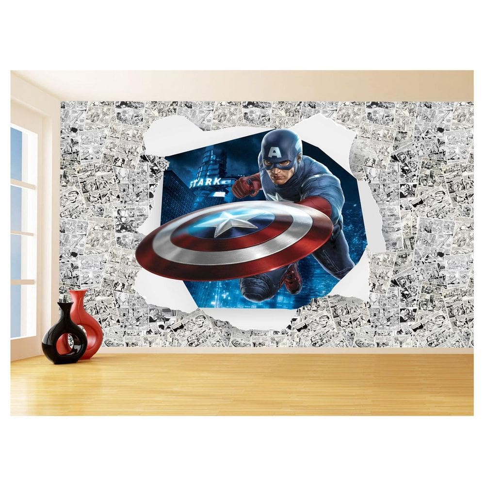 Papel De Parede 3D Heróis Página Quadrinhos Hq 3,5M Nhma201