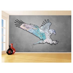 Papel De Parede 3D Animais Pop Art Águia Voando 3,5M Pxa256