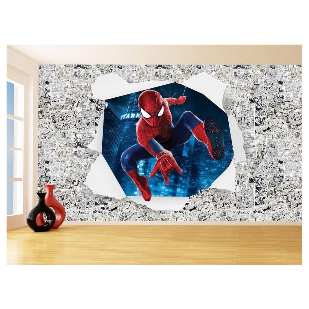 Papel De Parede 3D Heróis Página Quadrinhos Hq 3,5M Nhma206