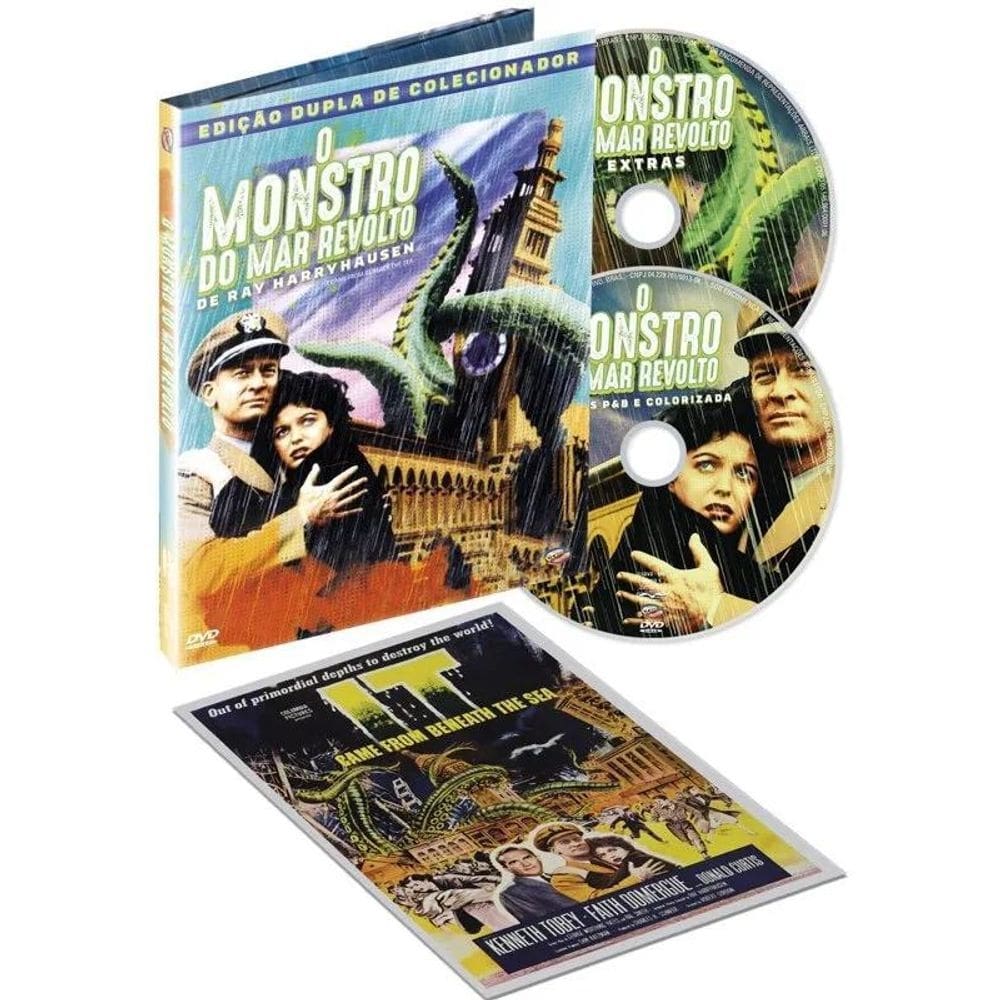 Box o monstro do mar revolto - digipack duplo 2 dvd`s + card