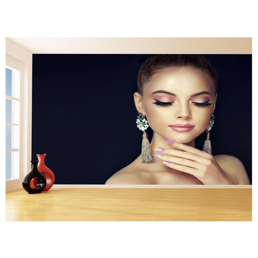 Papel De Parede Salão De Beleza Maquiagem Make 3,5M Slb39