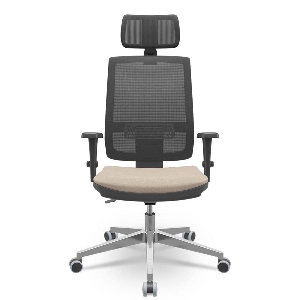 Cadeira brizza 3d backplax apoio aluminio poliéster