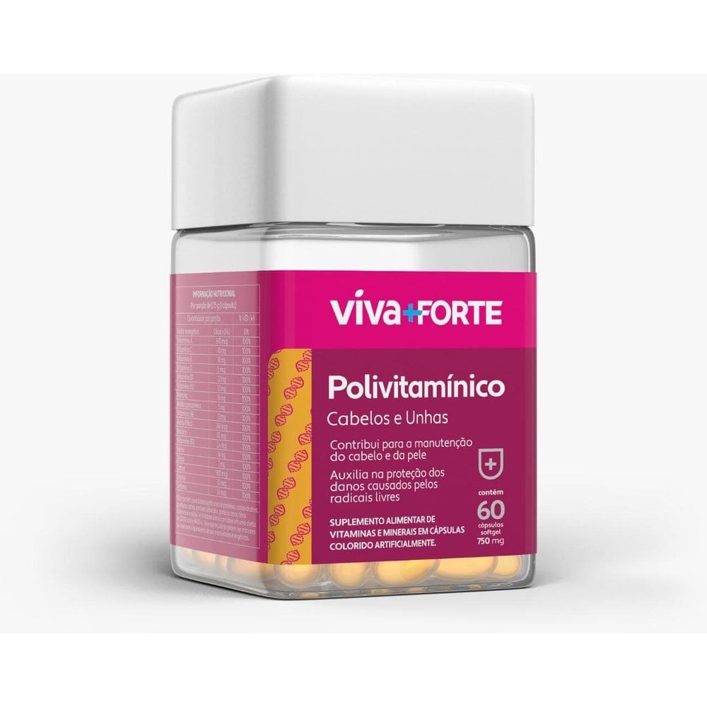 Suplemento Polivitamínico Cabelos e Unhas 60cap