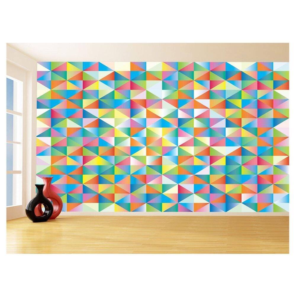 Papel De Parede Geométrico Triângulos Abstrato 3,5M Gmt76