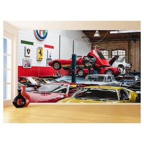 Papel De Parede 3D Carro Antigo Ferrari Classica 3,5M Cxr56