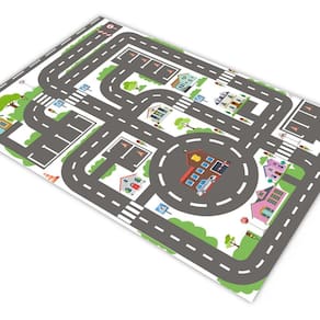 Tapete pista para carrinhos hotcars estrada placas 1,4x1,0m