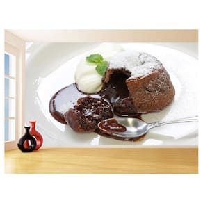 Papel De Parede 3D Alimentos Petit Gateau Choco 3,5M Al350