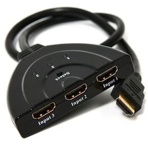 Hub hdmi switch 3x1 adaptador cabo 3 entradas e 1 saída