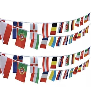 Varal decorativo países  8m 32 bandeiras