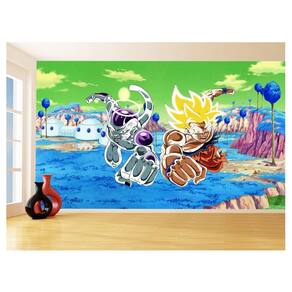 Papel De Parede Dragon Ball Goku Vegeta Anime 3,5M Dbz415