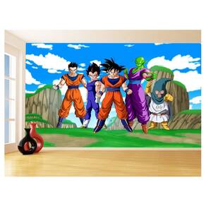 Papel De Parede Dragon Ball Goku Vegeta Anime 3,5M Dbz494