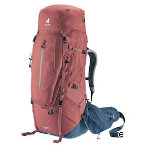 Mochila cargueira aircontact x 60 + 15 sl com daypack trekking deuter