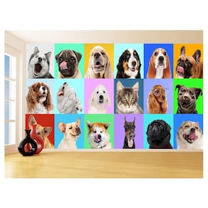 Papel De Parede Animais Cachorro Várias Raças 3,5M Anm420