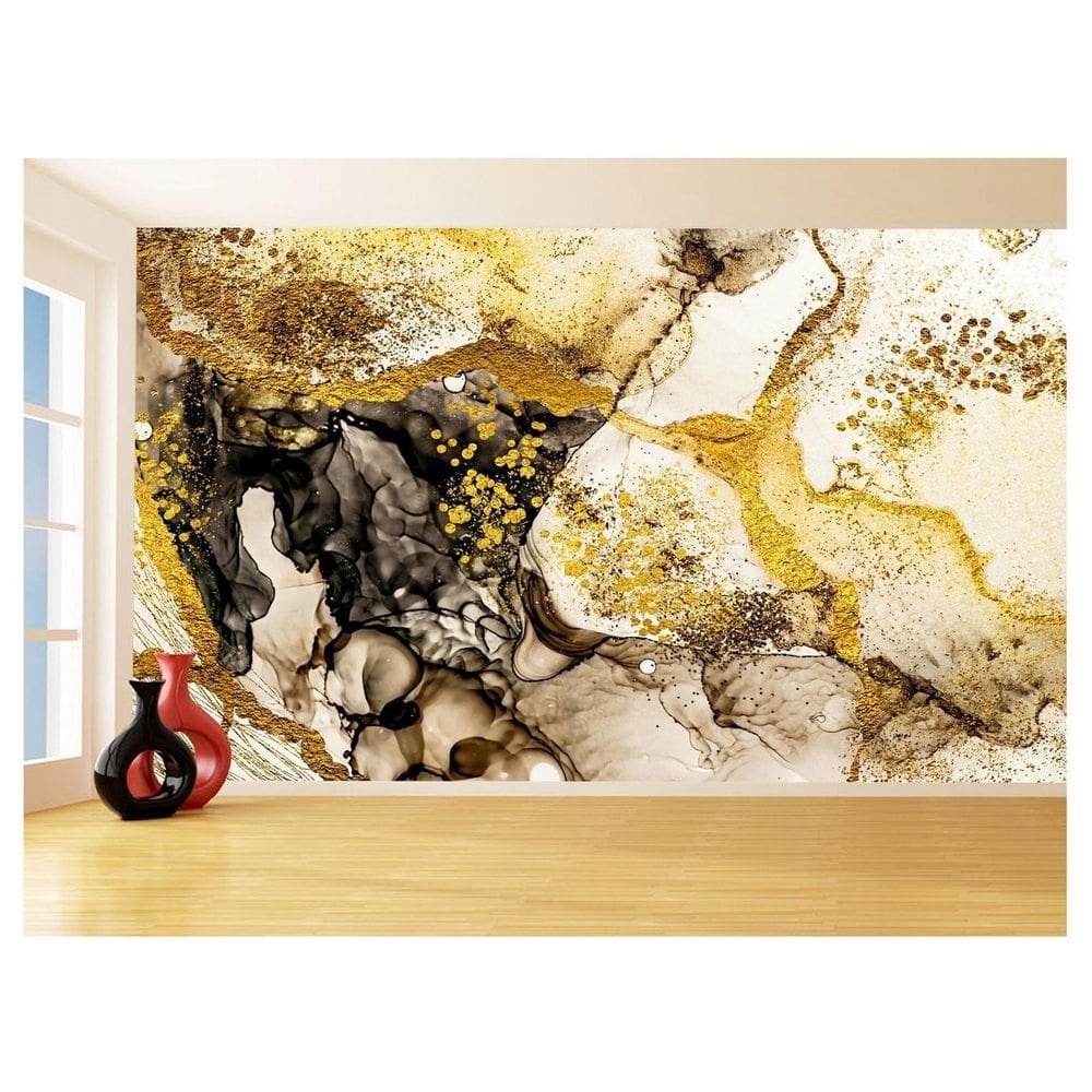 Papel De Parede 3D Estilo Marmore Tintas Cores 3,5M Mbr108