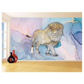 Papel De Parede Animais Pop Art Leão Rei Selva 3,5M Pxa28