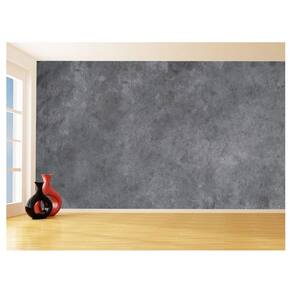 Papel De Parede 3D Concreto Queimado Liso Cinza 3,5M Kkt20