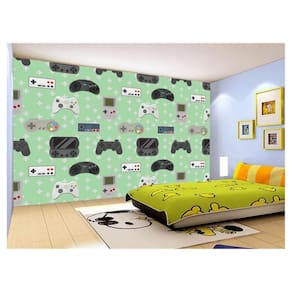 Papel De Parede 3D Infantil Controle Game Jogo 3,5M Azs262