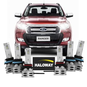 Kit lâmpada led baixo/alto/milha ranger 2017/2019 haloway