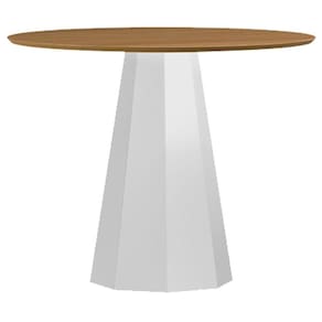 Mesa de Jantar 100x100 cm Isis sem Vidro Off White Ype – New Ceval