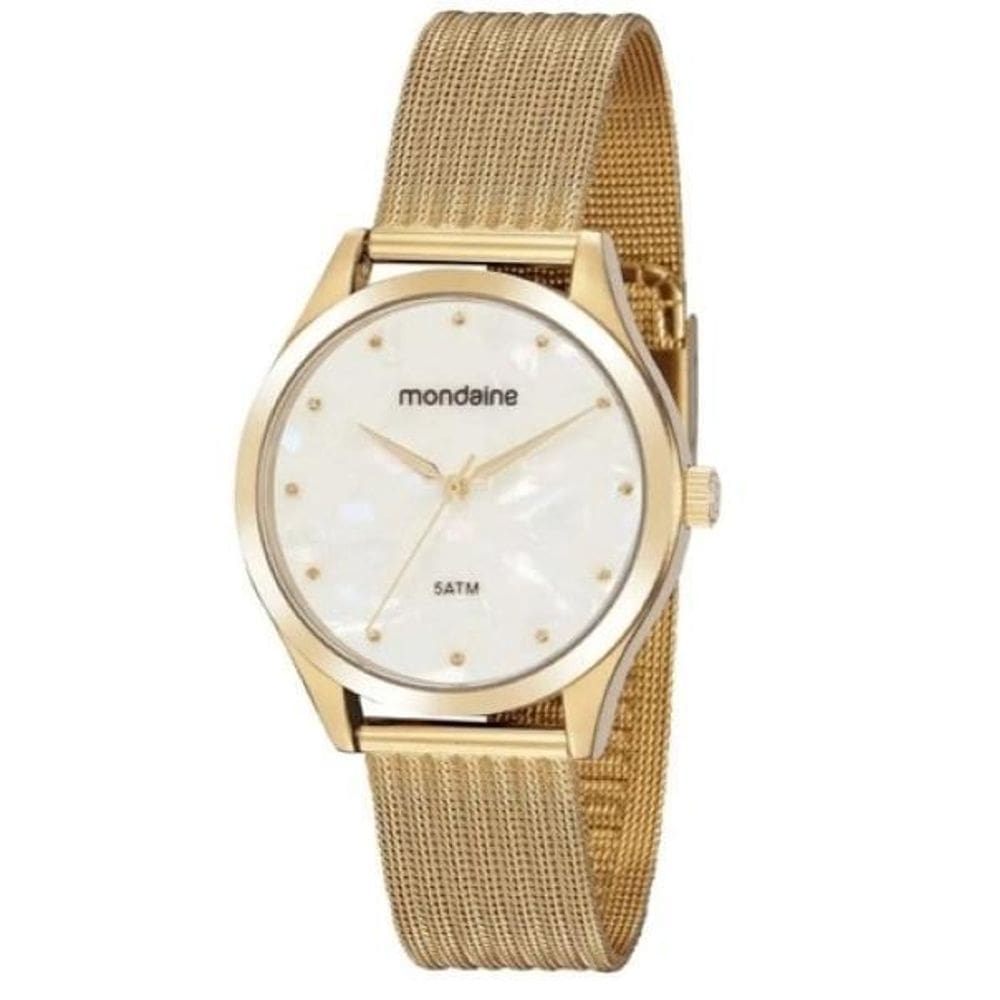 Relógio mondaine dourado 99459lpmvde1