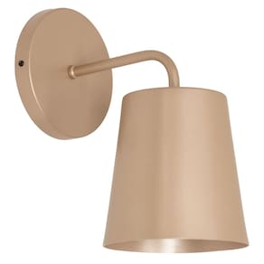 Arandela Parede Luminária Balde Quarto Cabeceira Champagne