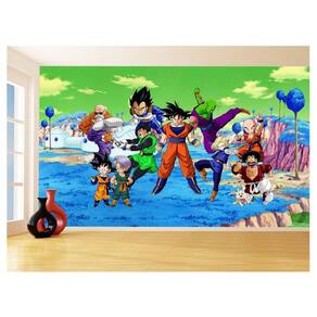Papel De Parede Dragon Ball Goku Vegeta Anime 3,5M Dbz363