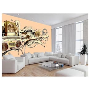Papel De Parede Arte Graffiti Musica Som Retrô 3,5M Tra85
