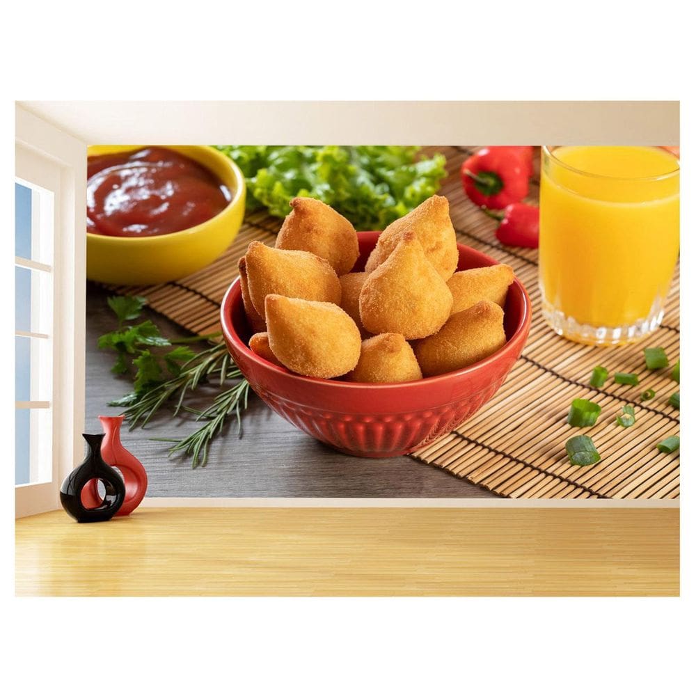 Papel De Parede Alimentos Salgados Coxinha Bar 3,5M Al538