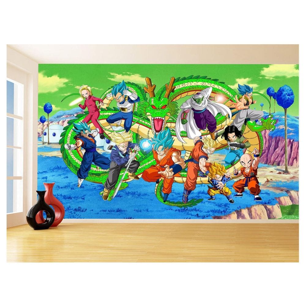 Papel De Parede Dragon Ball Goku Vegeta Anime 3,5M Dbz354