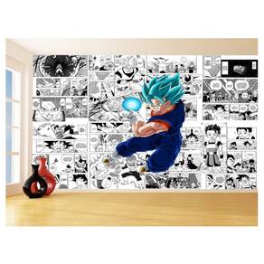 Papel De Parede Dragon Ball Goku Vegetto Anime 3,5M Dbz725