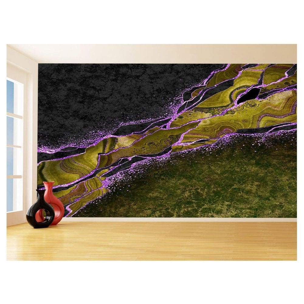 Papel De Parede 3D Estilo Marmore Tintas Cores 3,5M Mbr149